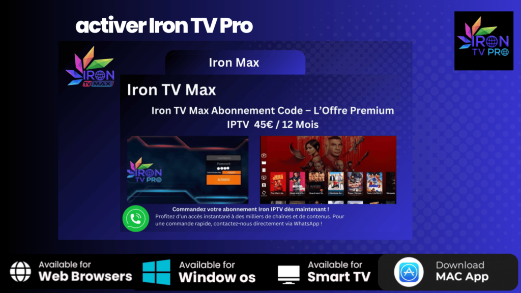 Comment activer Iron TV Pro