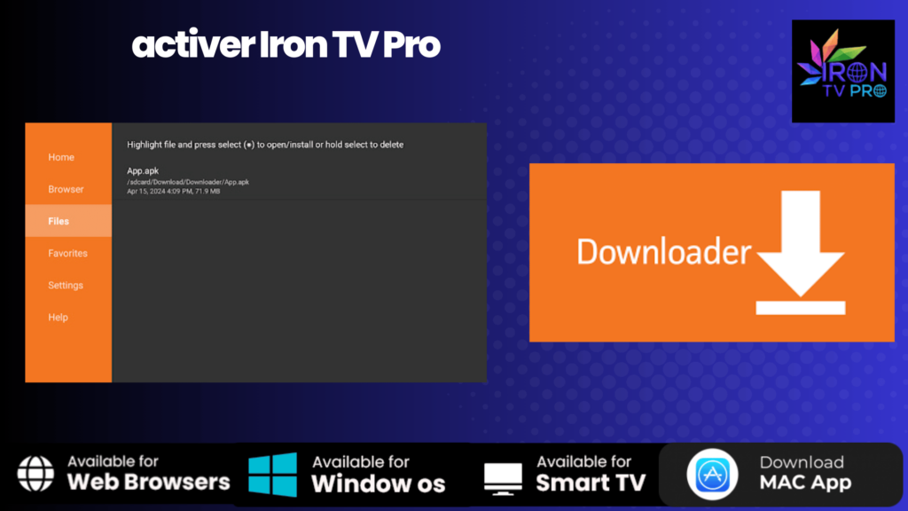Comment activer Iron TV Pro