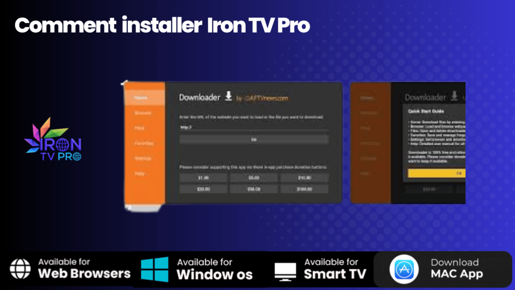 Comment installer Iron TV Pro sur tous appareils en 3 étape 4 Comment installer Iron TV Pro