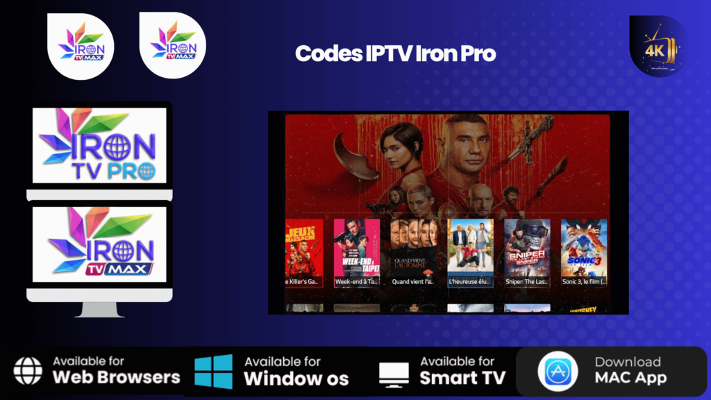 Codes IPTV Iron Pro Iron Pro fonctionnels – Où les trouver et comment payer 3 Codes IPTV