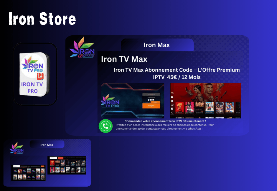 Code d'activation Iron Pro – Iron Store Officiel pour IPTV 4K 3 Iron Store