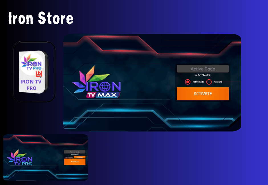 Code d'activation Iron Pro – Iron Store Officiel pour IPTV 4K 2 Iron Store